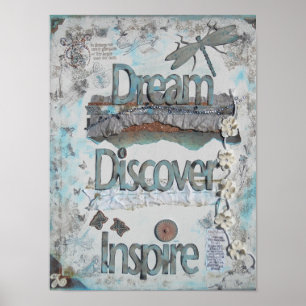 Dream, Discover, Inspire Quote   Poster