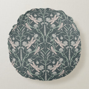 Dream Dragonfly Cornflower, Stars, chevron Round Cushion