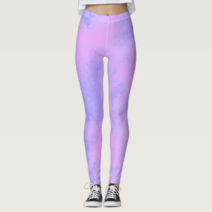 Dream effect paint splatter clouds pink & purple  leggings