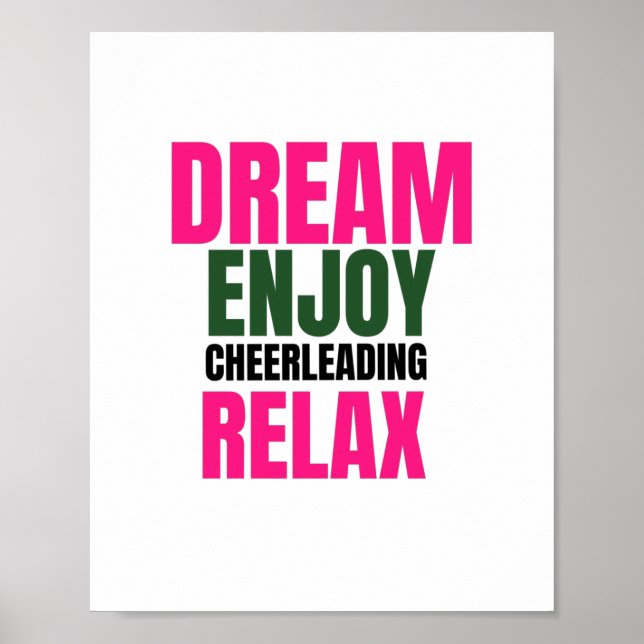 dream enjoy cheerleading, relax poster (Front)