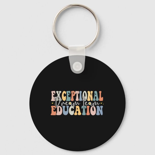 Dream Exceptional Education Team Sped Teacher Squa Key Ring (Front)