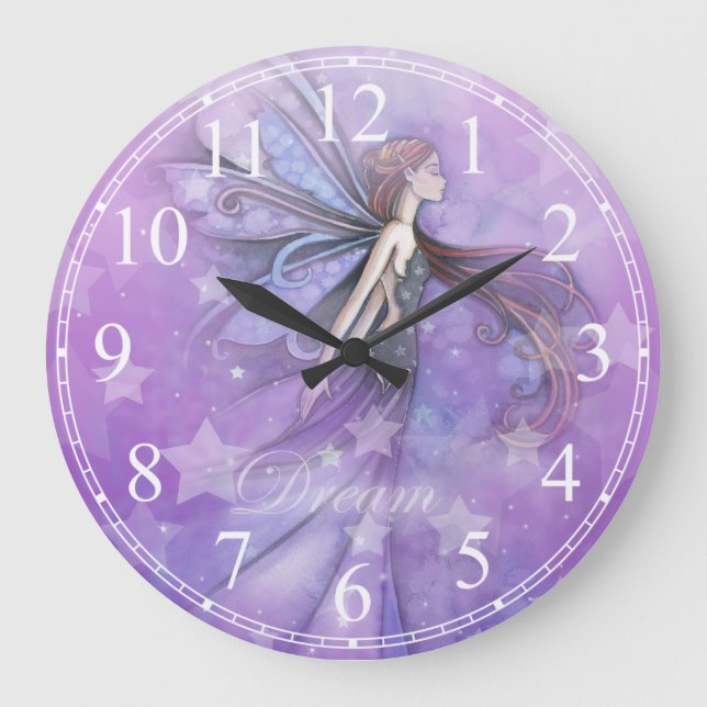 Dream Fairy in the Stars Large Clock (Front)