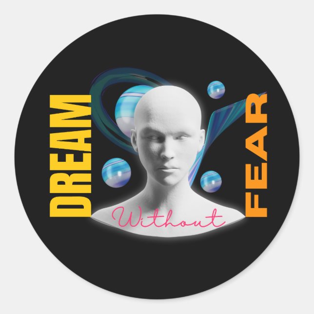 Dream Fear Classic Round Sticker (Front)