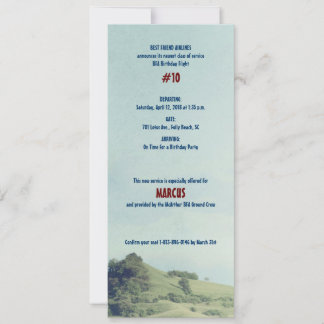 Dream Flight Birthday Party Invite