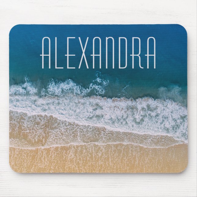 Dream Florida Tropical Sand Beach Name Customised Mouse Pad (Front)