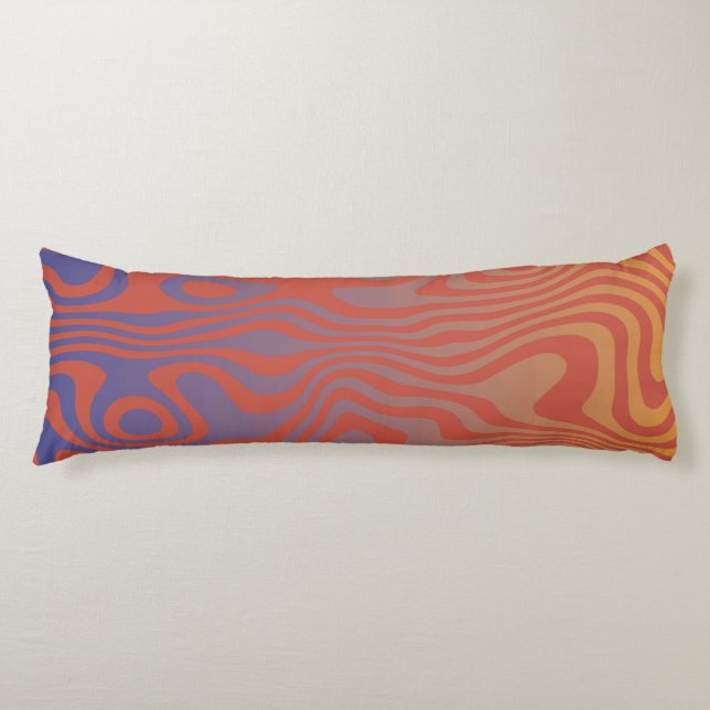 Dream Flow l Abstract Trippy Pattern - No. 01 Body Cushion (Front)