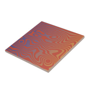 Dream Flow l Abstract Trippy Pattern - No. 01 Ceramic Tile