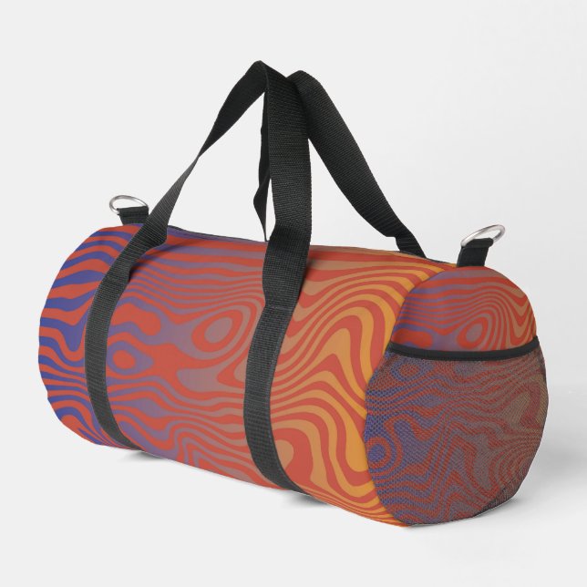 Dream Flow l Abstract Trippy Pattern - No. 01 Duffle Bag (Right Corner)