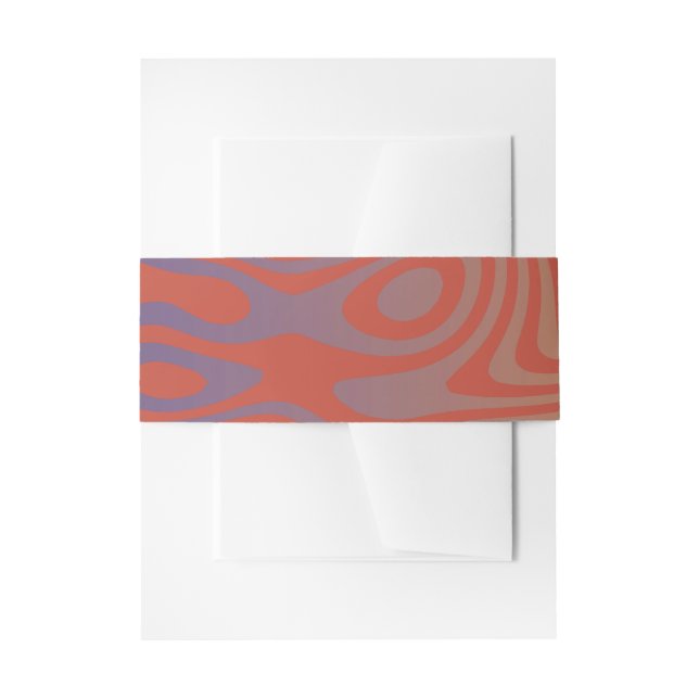 Dream Flow l Abstract Trippy Pattern - No. 01 Invitation Belly Band (Front Example)