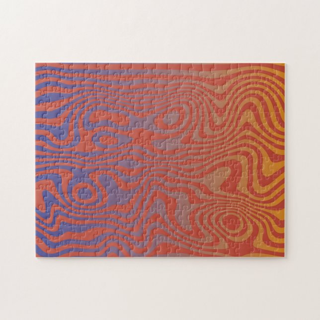 Dream Flow l Abstract Trippy Pattern - No. 01 Jigsaw Puzzle (Horizontal)