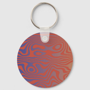 Dream Flow l Abstract Trippy Pattern - No. 01 Key Ring
