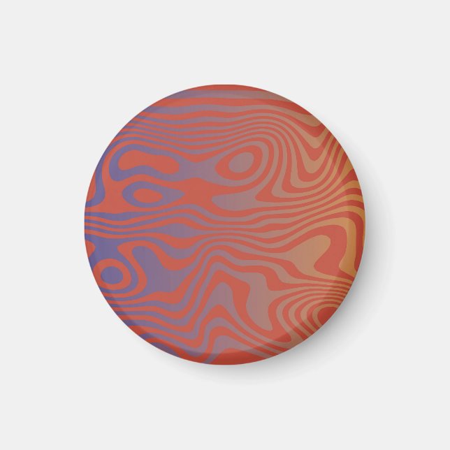 Dream Flow l Abstract Trippy Pattern - No. 01 Magnet (Front)