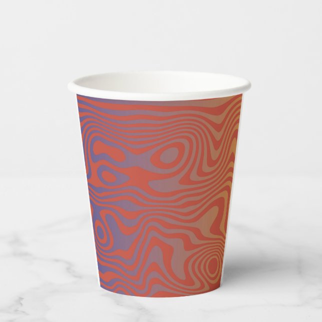 Dream Flow l Abstract Trippy Pattern - No. 01 Paper Cups (Front)