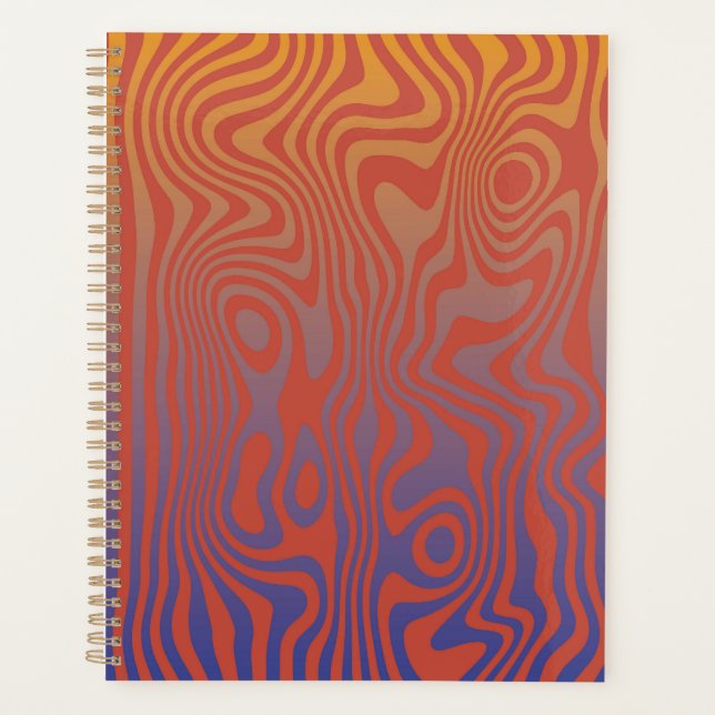 Dream Flow l Abstract Trippy Pattern - No. 01 Planner (Front)