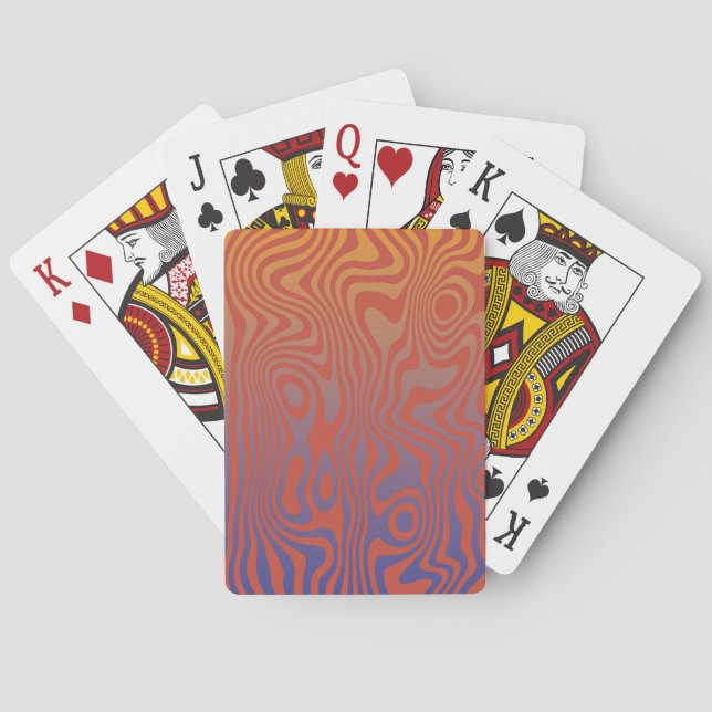 Dream Flow l Abstract Trippy Pattern - No. 01 Playing Cards (Back)