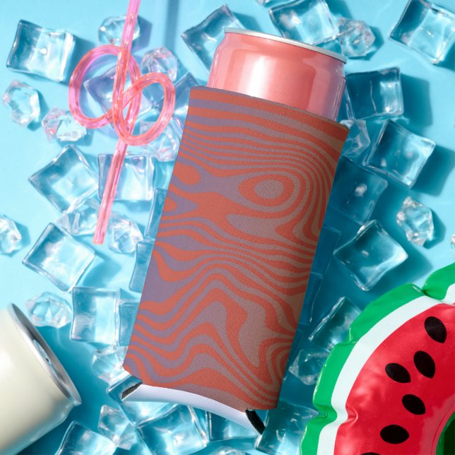 Dream Flow l Abstract Trippy Pattern - No. 01 Seltzer Can Cooler (In Situ Summer)