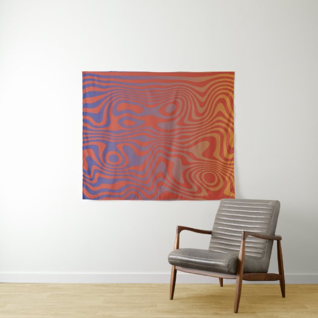 Dream Flow l Abstract Trippy Pattern - No. 01 Tapestry (In Situ (Horizontal))