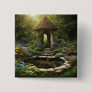 Dream Garden 15 Cm Square Badge
