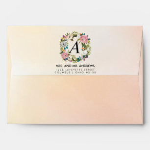 Dream Garden Floral Personalised Wedding Envelopes