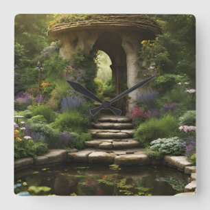 Dream Garden Square Wall Clock