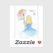 Dream Girl holding Giant Flower "Dream Big"