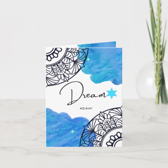 Dream Greeting Card, Small, 4" x 5.6" Folded Card (Front)