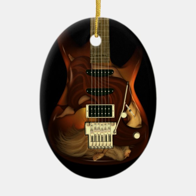 Dream Guitar - Grace Oval Ornament (Front)