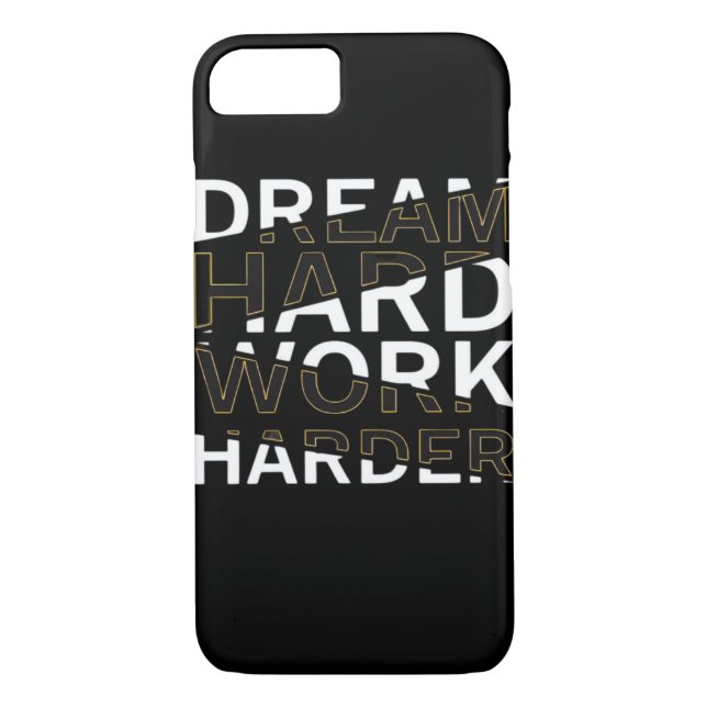 Dream Hard Work Hard Essential Case-Mate iPhone Case (Back)