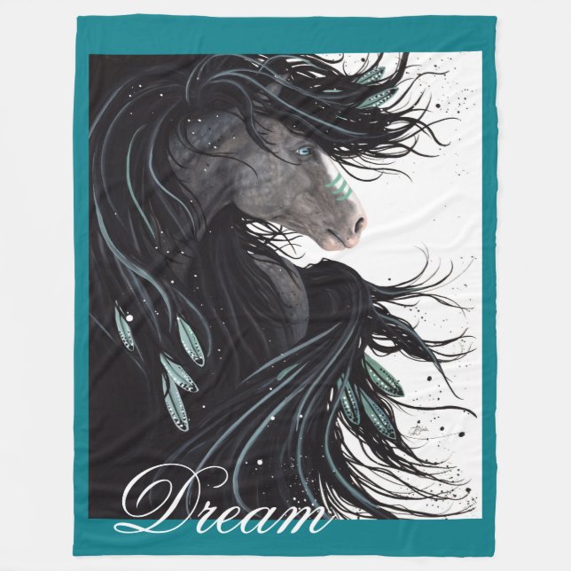 Dream Horse Custom Blanket by Bihrle (Front)