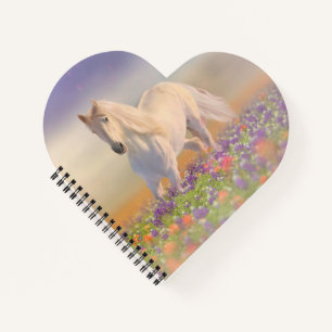 Dream horse running through flowers notebook