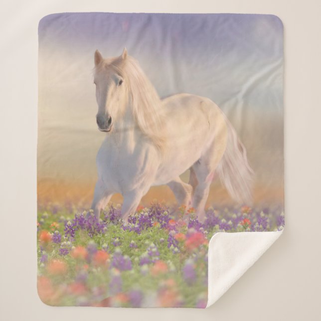 Dream Horse Sherpa Blanket (Front)