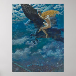 Dream Idyll (A Valkyrie) by Edward Robert Hughes  Poster