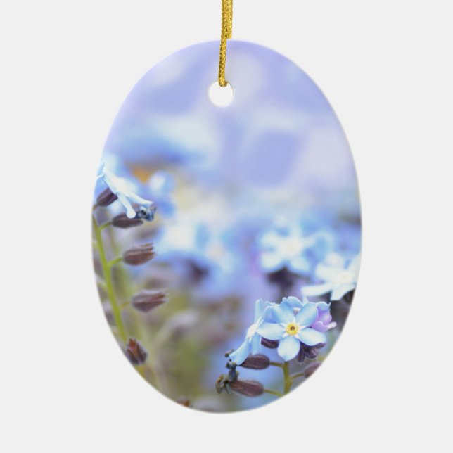 Dream in Blue Ceramic Tree Decoration (Front)