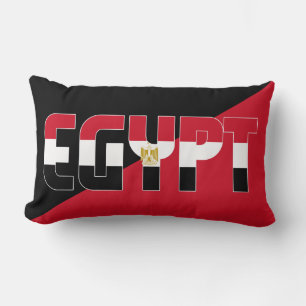 Dream in Colour with the Egypt Patriotic Flag Lumbar Cushion
