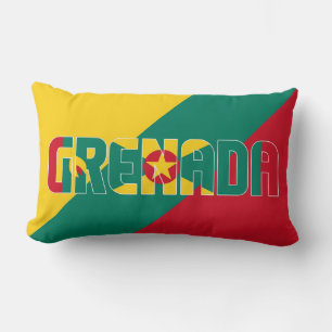 Dream in Colour with the Grenada Patriotic Flag Lumbar Cushion