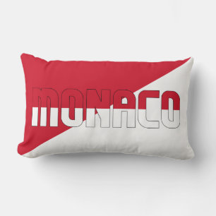 Dream in Colour with the Monaco Patriotic Flag Lumbar Cushion