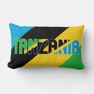 Dream in Colour with the Tanzania Patriotic Flag Lumbar Cushion