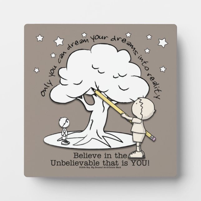 Dream Into Reality-Little Boy, Big Dreams Logo Plaque (Front)