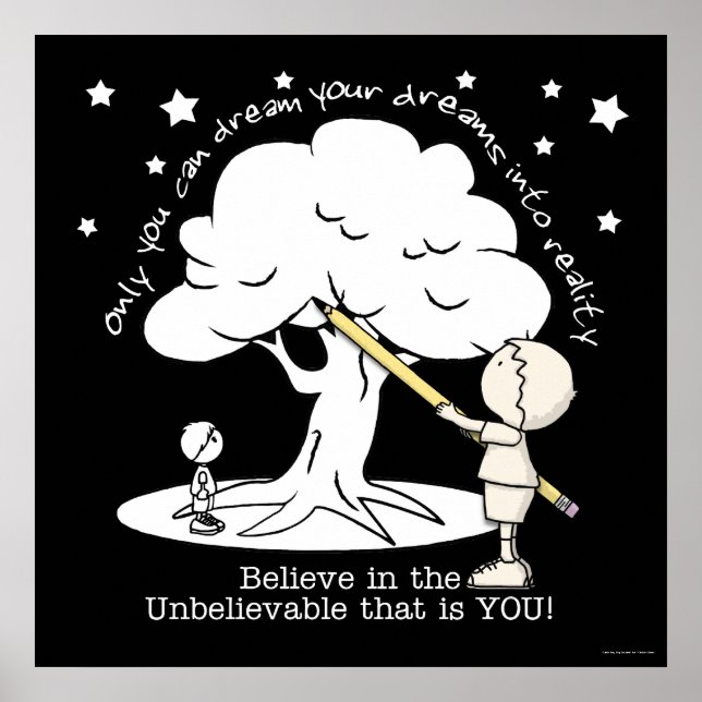 Dream Into Reality-Little Boy, Big Dreams Logo Poster (Front)