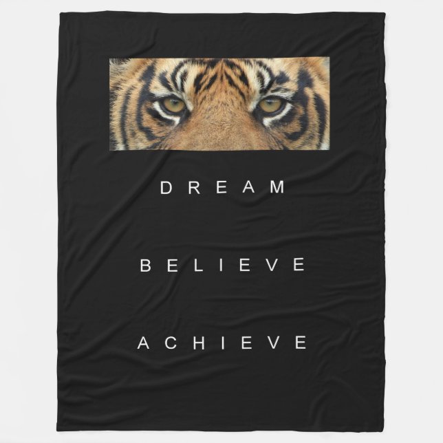 dream it believe it achieve it motivation fleece blanket (Front)