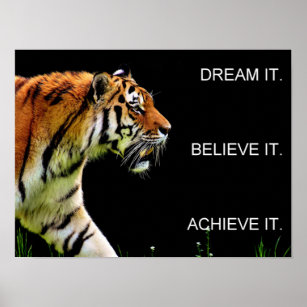 dream it believe it achieve it motivation poster