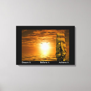 dream it believe it achieve it success motivation canvas print