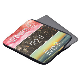 Dream It Do It Live It Motivational Quote Laptop Sleeve