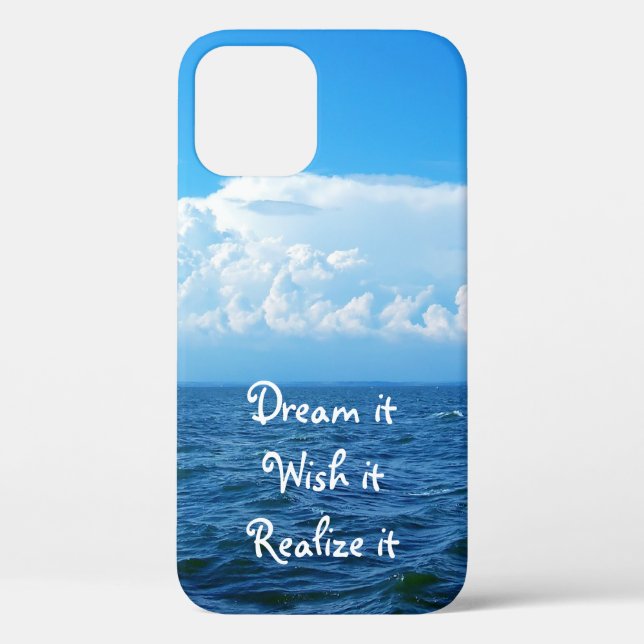 Dream it wish it Realise it quote sea design Case- Case-Mate iPhone Case (Back)