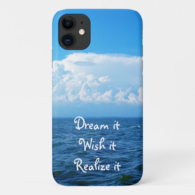 Dream it wish it Realise it quote sea design Case- Case-Mate iPhone Case (Back)