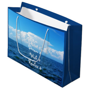 Dream it wish it Realise it quote sea design Case- Large Gift Bag