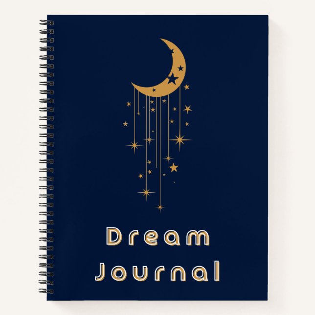 Dream Journal - Celestial Moon and Hanging Stars (Front)