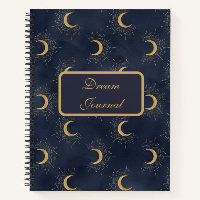 Dream Journal -  Fun and Modern Celestial Moon (Front)