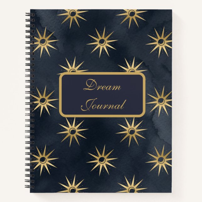 Dream Journal -  Fun Sun and Moon Combo Design (Front)