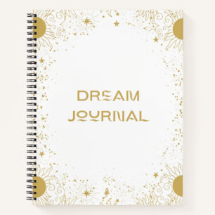 Dream Journal - Gold and White Sun and Stars